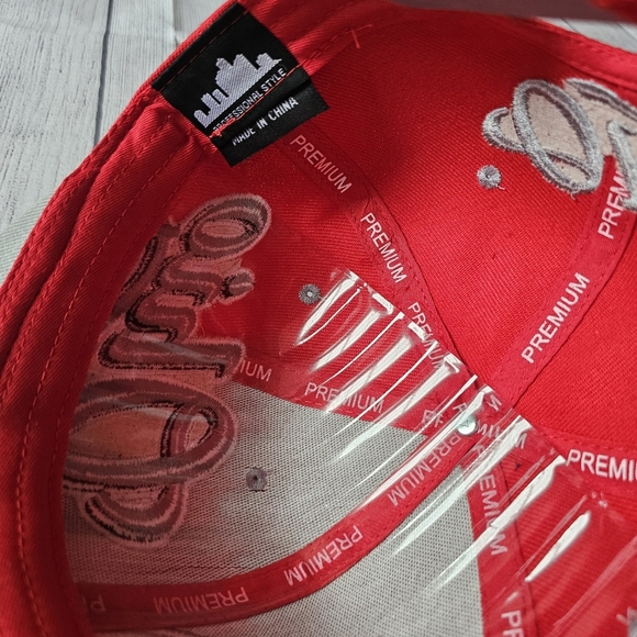 Red and Gray Ohio Snapback Hat - Picture 8 of 8